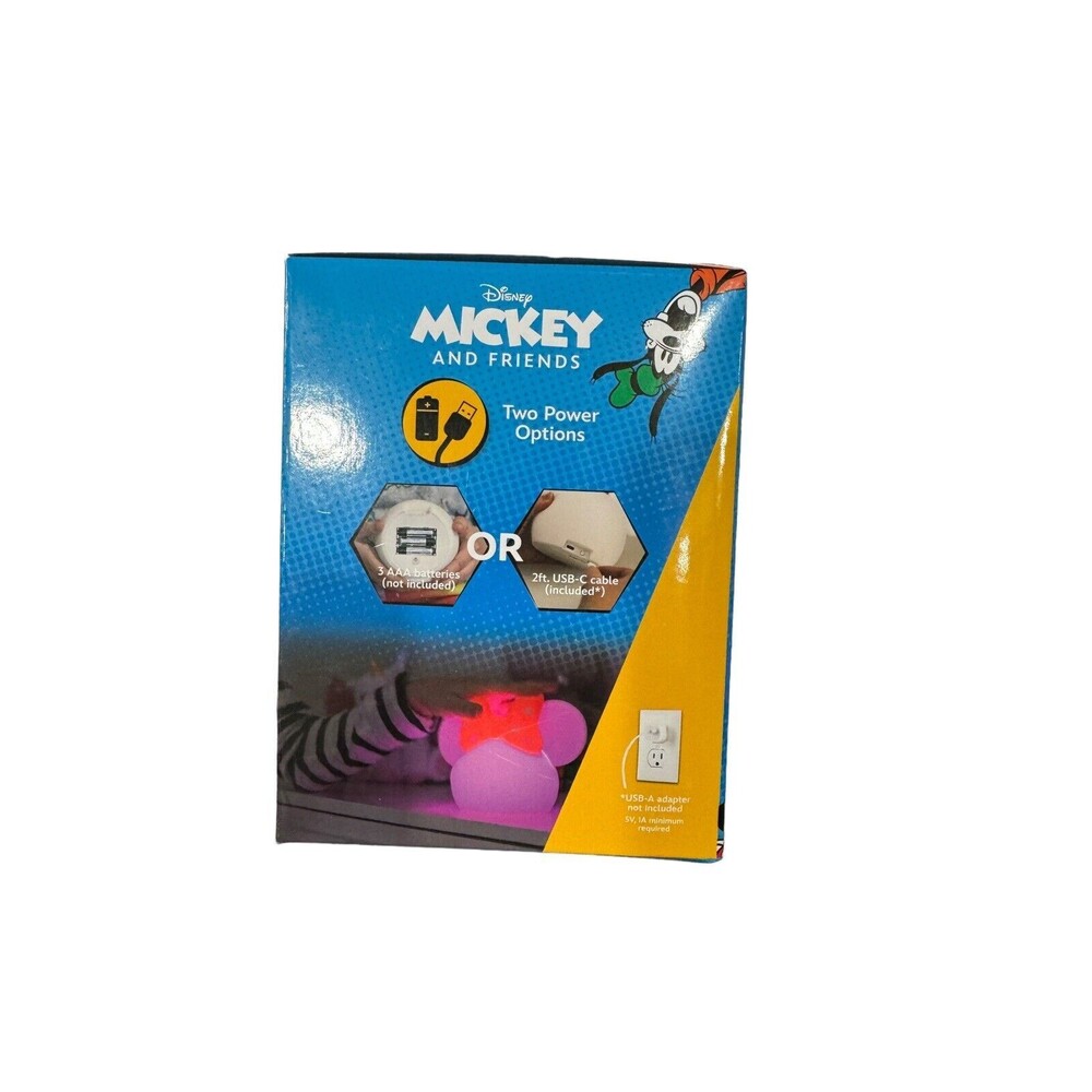 NEW! Disney Mickey & Friends Minnie Mouse Squishy Light Color Changing 13 Colors - Picture 4 of 7